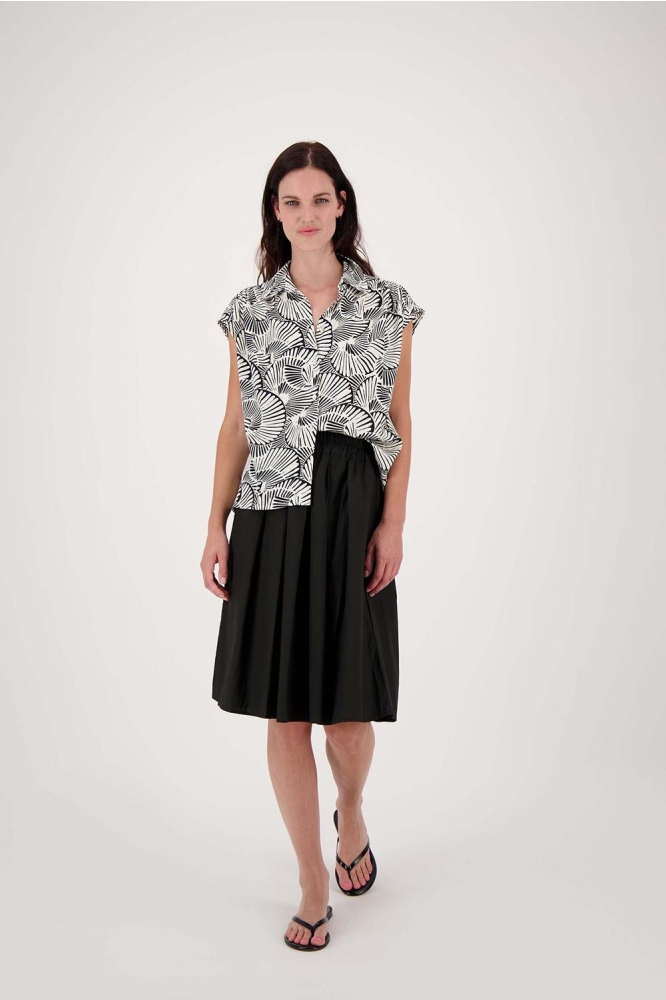 TOP MET GRAFISCHE PRINT 0304 140 7067 OFF WHITE/ZWART